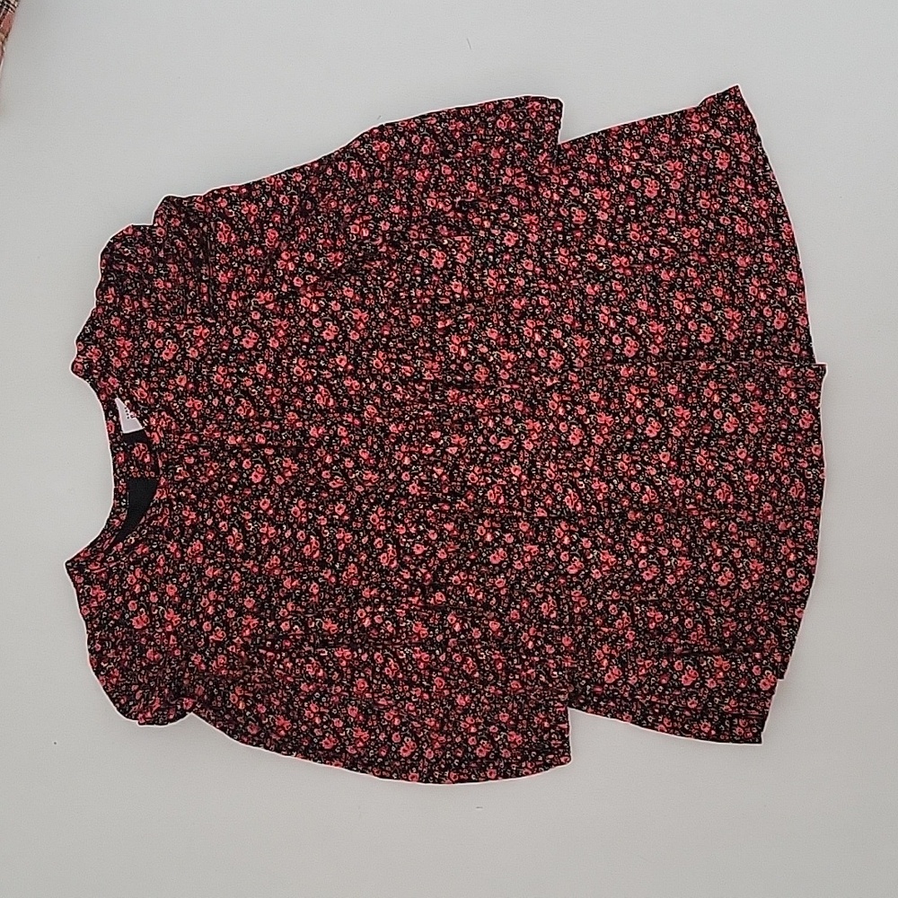 Gap Ditsy Floral Puff Sleeve Corduroy Dress, 3Y